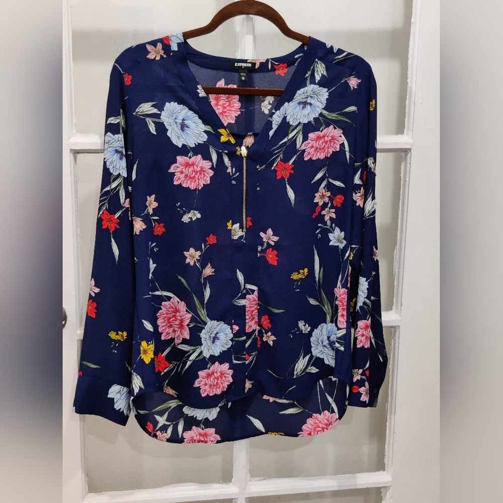 Express Navy Blue Blouse